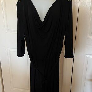 Ashley Stewart Black Long Sleeve Dress